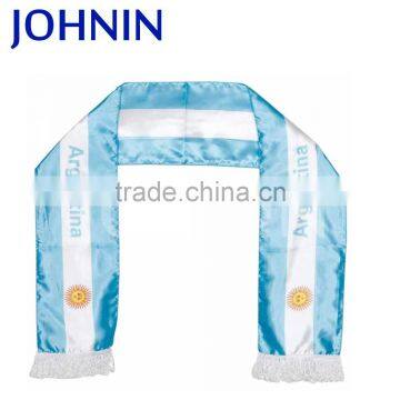 OEM size printing your logo polyester football fan scarf