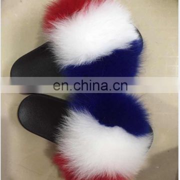 Fashionable Soft And Comfy Fluffy furry fur slide sandal for children kids