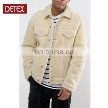 Wholesale Cheap White Thicker Warm Men Fleece Jacket