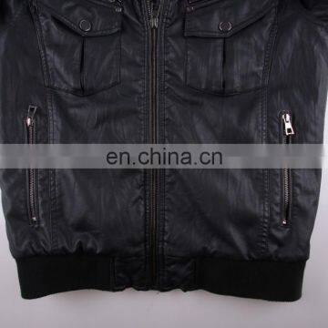Fashion Diamond Quilted Mens Spring Handsome Biker Leather Jacket photo-6