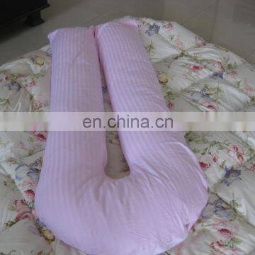 Goose down and feather filling large U-type pillow