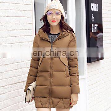 Europe 2017 Winter New Slim Down Cotton Women Korean Version of the Long Hooded Thickening of Cotton