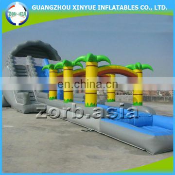 Summer most popular giant inflatable tropical water slide, inflatable water slide with pool