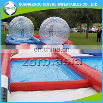 Fashionable outdoor sport inflatable zorb ball race track, cheap go kart racing track for sale