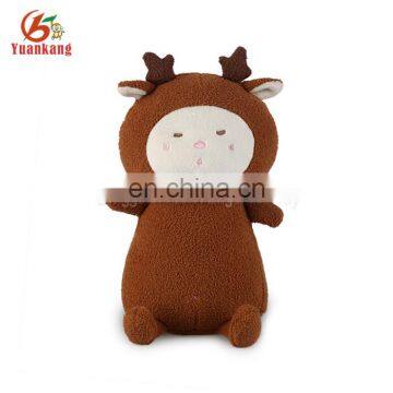 EN71 wholesale lovely soft toy brown plush deer for baby