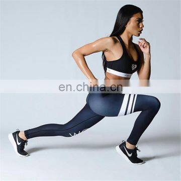 Women Sweat Absorption High Waist Striped yoga pants clothing