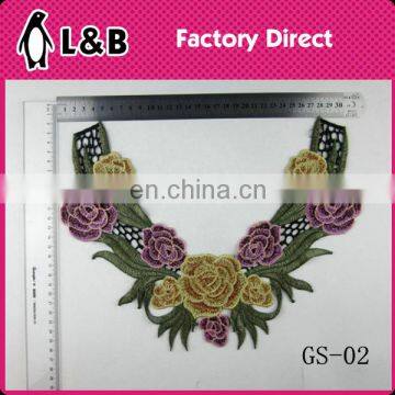 XY-05 Embroiderychemical Lace Collar,colorful Neckline Applique Rose Collars High-fashion Lace Collar Wholesale photo-3