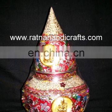 Decorative Kalash Indian Handicrafts Thread and Beads work
