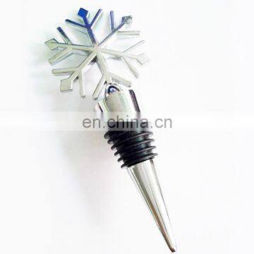 Christmas Gift Zinc Alloy Wine Bottle Stopper Snow Shape Wine Bottle Stopper for Wedding Supplies photo-2