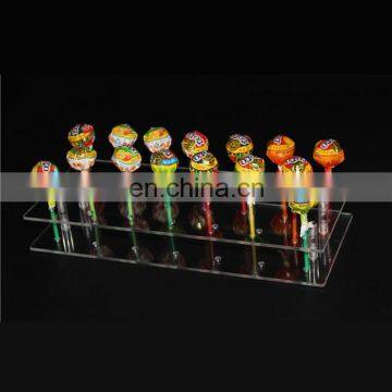 Supply Retail Shop Small holes Pop Lollipop Acrylic Display Stand Hodler Base