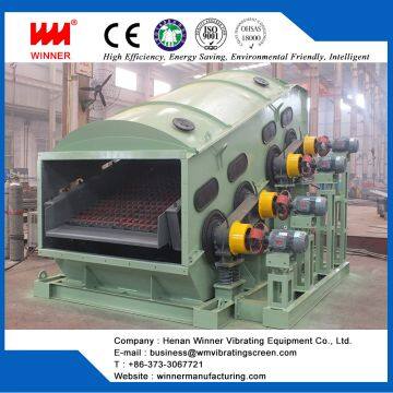 Dual frequency Linear vibrating screen for mining ore