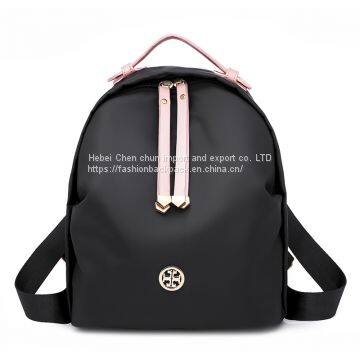 Wholesale Simple Fashion Ladies Waterproof Polyester Students Daily Backpack photo-3