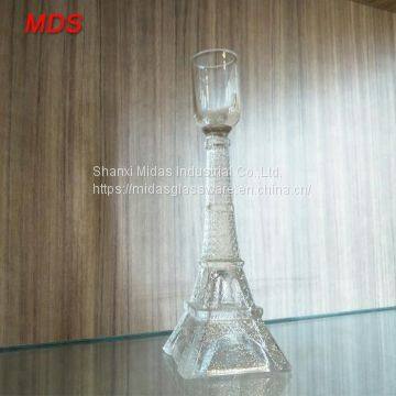 Tall clear glass tower wedding glass eiffel tower vase