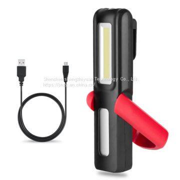 Portable COB Work Light LED+XPE Flashlight Torch USB Rechargeable Handy Lamp Magnetic Lanterna Hanging Hook Lamp
