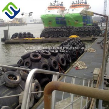 Pneumatic rubber fender for ship transfer