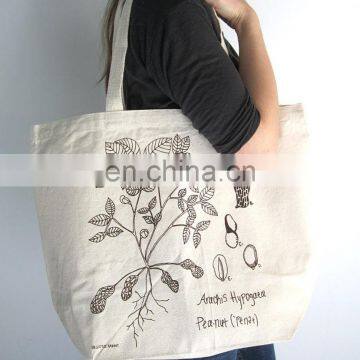 Custom size recycled natural cotton calico bag