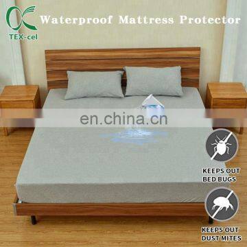 Waterproof Mattress Protector Quality Jersey Cotton Bedding Sets Striped and Pillow Case photo-3