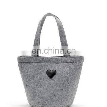 Logo customized felt shopping bag /felt handbag