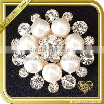 Soldering pearls strass crystal rhinestone shoulder brooch pin bling large rhinestone brooches FB-031