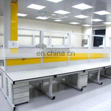 Lab furniture chemical laboratory bench working table steel work bench