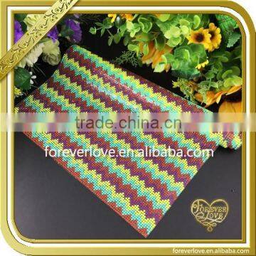 Colorful beaded hotfix resin rhinestone sheet for shoes FHRM-045