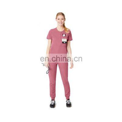 Women's V-Neck Top & Mid Rise Pant plus size scrubs sets scrubs medical nurse uniforms sets