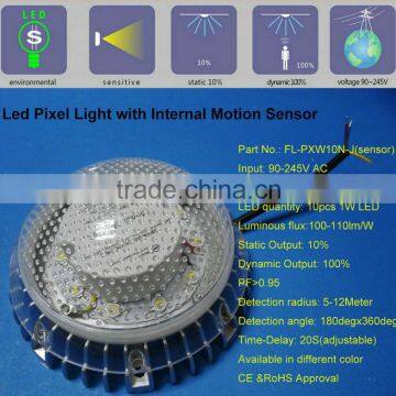 2013 new products 10w led pixel point source light with motion sensor