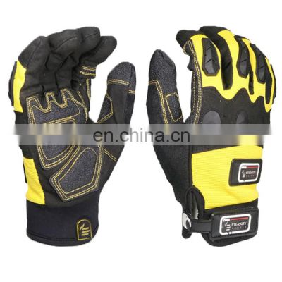 Wholesale professional mechanic oil industry work custom tpr impact glove