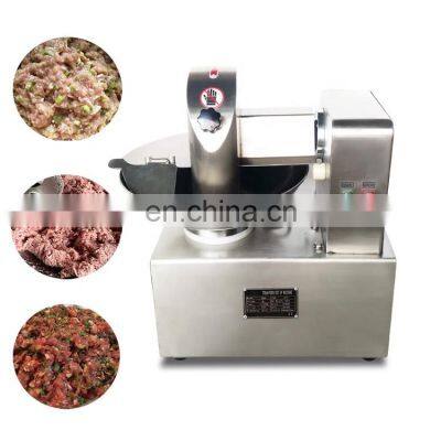 2021 Table Top Cut Up Food Production 80kg/h Capacity 5Liter Small Meat Bowl Cutter Meat Vegetable Cutting Machine for Sale