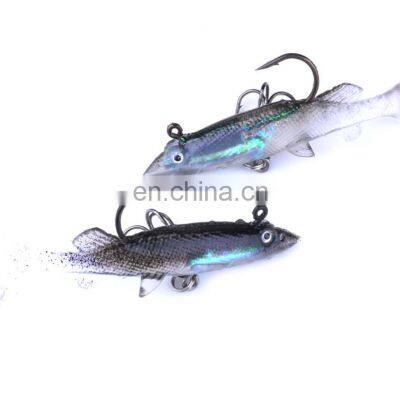 Amazon 5pcs/bag Soft Fish 80mm 11g Artificial Plastic Fishing Lure Plastic Paddle Soft Fish With Hook photo-4