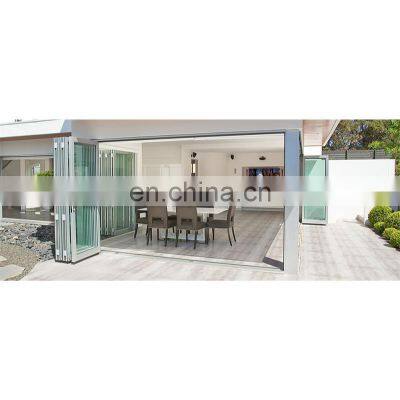 Exterior aluminium bi folding glass accordion doors