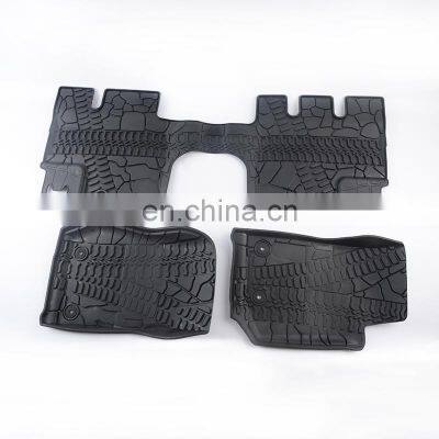 4 Door Car Floor Mat for Jeep Wrangler JK 07+ 4x4 Accessories Maiker Manufacturer Rubber Foot Mats