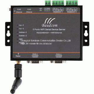 2Ports RS232 RS485 Serial to Ethernet wifi converter