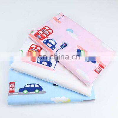 Cartoon car printed fabric kindergarten baby bed twill children's quilt cover cotton fabric