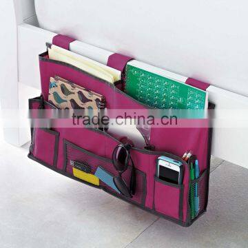 Bedside Caddy Hanging pocket Organizer Storage bag in Pink