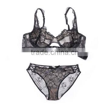 C67729A Hot Sale Lingeries Fancy Underwear Transparent Bra Set for Women photo-4