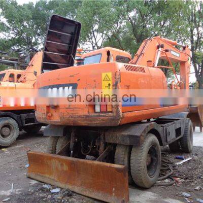 low working hours doosan dh150w-7 wheel excavator 12ton 13ton 15ton 20ton doosan digger