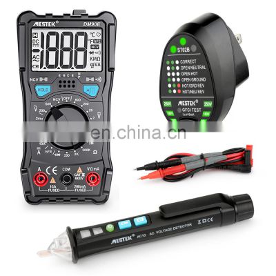 Mestek Manual Range Digital Multimeter 1999 counts AC/DC Ammeter Voltmeter Multimeter Set including Voltage Tester Socket Tester