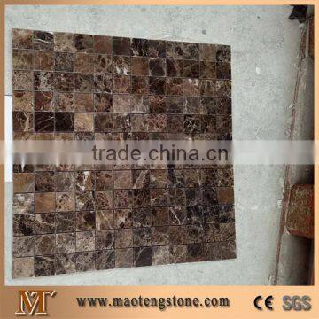 brown marble mosaic tiles for bathroom wall