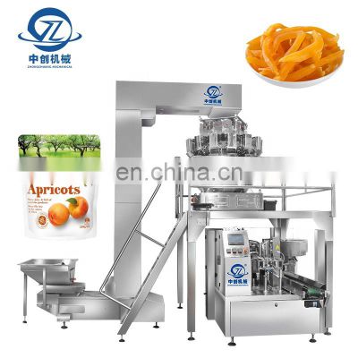 Filling Plastic Bag Sealing Packaging Nuts Plantain Chips Automatic Doypack Onion Dried Fruit Packing Machine