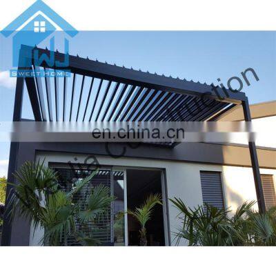 Good Price Sunshine Water Resistance Aluminum Patio Louver Roof Pergulas From China electric aluminum pergola