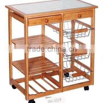 Pine Wood Kitchen trolley