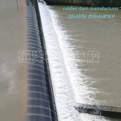 Landscape rubber dams to block water for rural irrigation