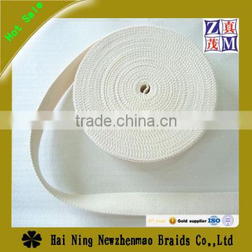 2016 white high quality Eco-friendly wholesale and woven cotton webbing tape