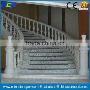 Beautiful Arabescato White Marble Interior Stair Covers