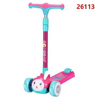Детские самокаты, детские музыкальные светящиеся складывающиеся игрушки с тремя колесами, спортивные игры на улице для мальчиков и девочек
