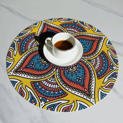 Faux Leather Placemats Set of 6 Waterproof Wipe Clean Heat Resistant Non-Slip Dining Table Mats for Home Kitchen Restaurant photo-4