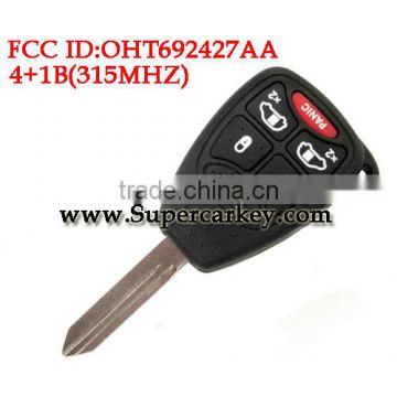 Best quality 4+1 Button remote key with 315MHZ(FCC :OHT692427AA) For Chrysler