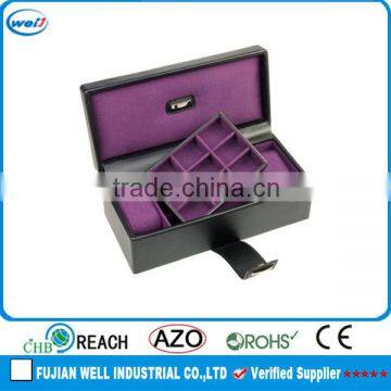 hot selling pu leather cufflink packaging box