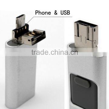 Metal 32gb / 64gb / 128gb USB Flash Drive OTG WIth Logo Custom For phone